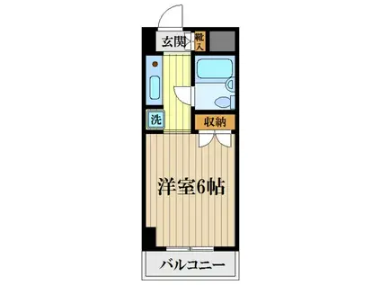 スカイコート八王子(1K/3階)の間取り写真