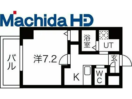 エヌエムキャトフヴァンヌフ(1K/8階)の間取り写真