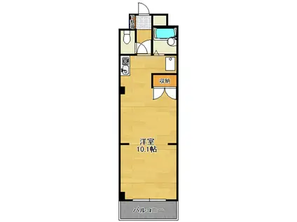 ヨーロピアンレジデンス(ワンルーム/3階)の間取り写真