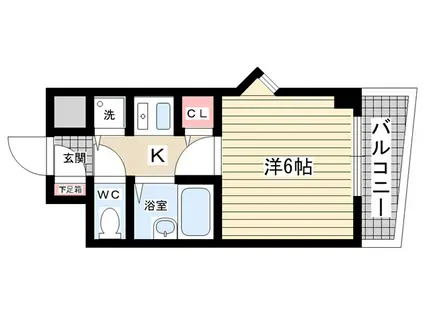 コンフォール甲子園口(1K/4階)の間取り写真