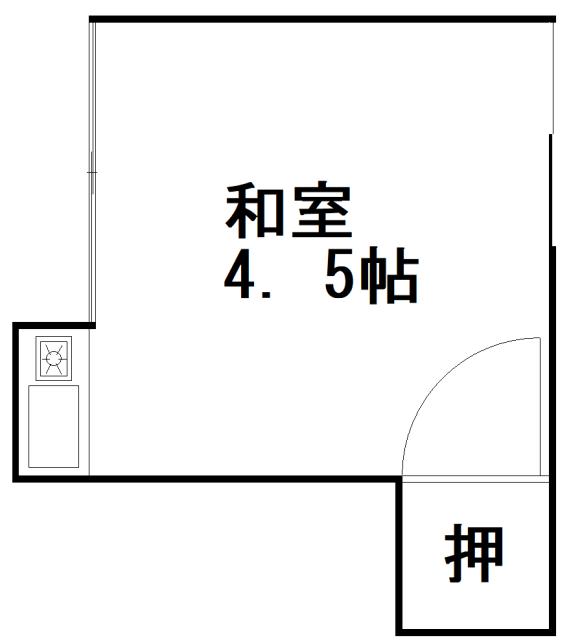文化ハウス(ワンルーム/2階)の間取り写真