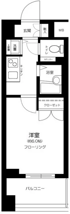 メインステージ麻布十番II 6階階 間取り