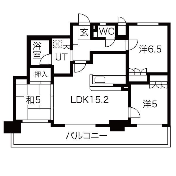モアグレース森本(3LDK/6階)の間取り写真