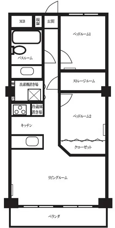 メゾンサンシャイン 11階階 間取り