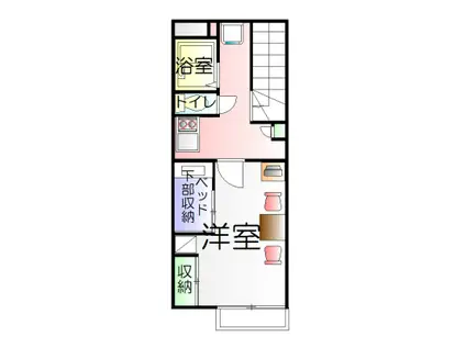 レオパレスカガヤキI(1K/2階)の間取り写真