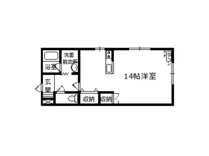 クミールII(ワンルーム/2階)の間取り写真