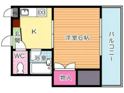 PLイースト光町(1K/2階)の間取り写真