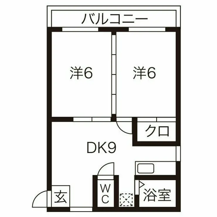 ハイツ向の岡 1階階 間取り