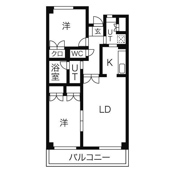 STAGE・M(2SLDK/3階)の間取り写真
