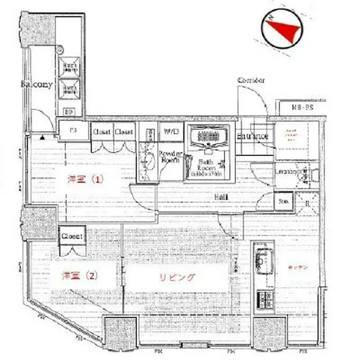 シティタワー新宿新都心 15階階 間取り
