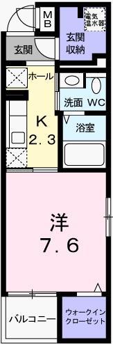 エクセル神屋町(1K/4階)の間取り写真