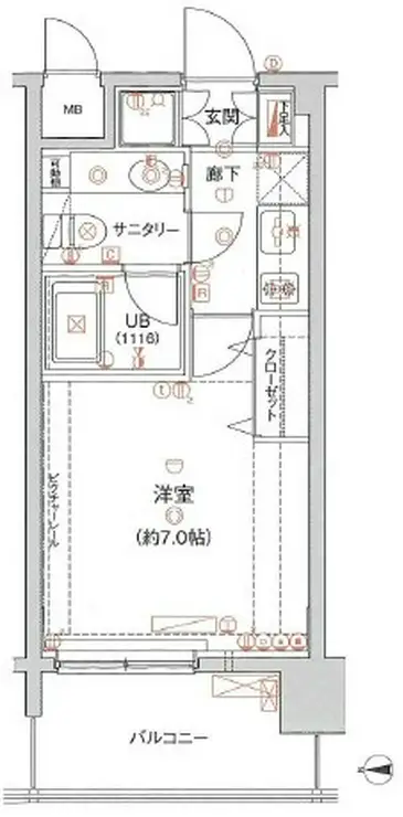 アクロス新宿 6階階 間取り