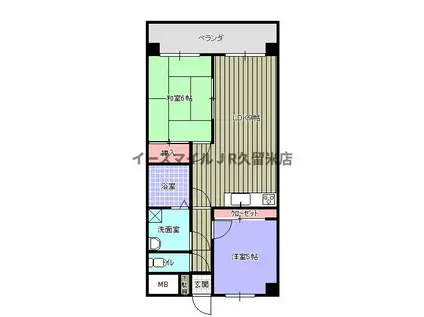 ビッグベアI(2LDK/8階)の間取り写真