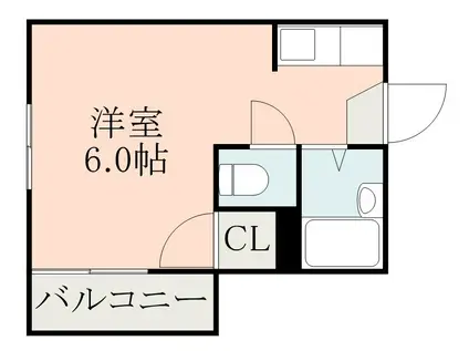 セレンディ小松原(1K/4階)の間取り写真