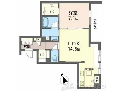 SHA MAISON GRANDE(1LDK/1階)の間取り写真