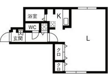 MODULOR南円山(1K/4階)の間取り写真
