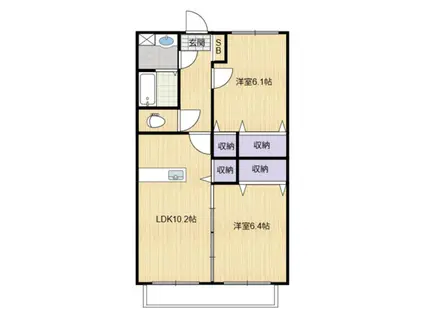 CHOUETTE東山(2LDK/1階)の間取り写真