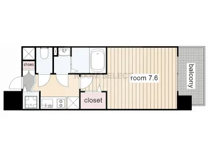 プレサンス名古屋STATIONディーヴァ(1K/2階)の間取り写真