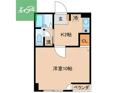 パークアベニュービル(1K/4階)の間取り写真