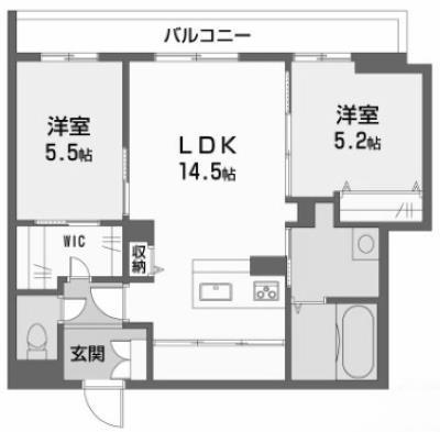 シャーメゾン・アエロポール(2LDK/2階)の間取り写真