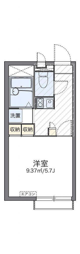 レオパレスマイルド桜町(1K/2階)の間取り写真