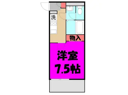 リヴェール(1K/2階)の間取り写真