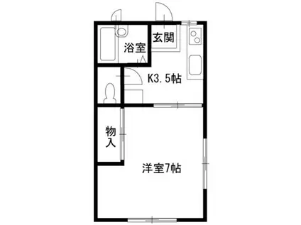 レオパレスラボールI(1K/2階)の間取り写真