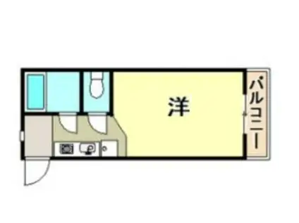 パンブロスII(ワンルーム/4階)の間取り写真