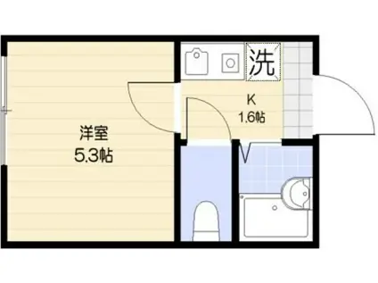 イルトラッツォ梅島(1K/1階)の間取り写真