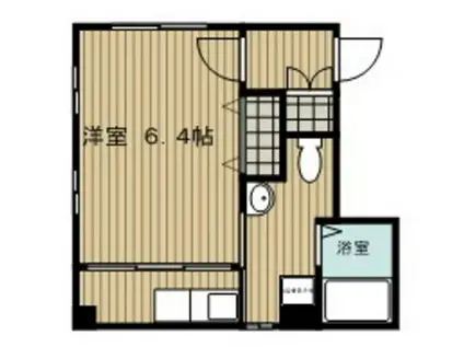 ピュアセゾン(ワンルーム/2階)の間取り写真