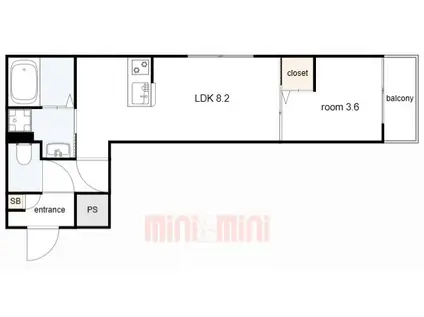 ALEGRIA芦屋西(1LDK/3階)の間取り写真