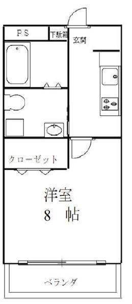 ちずるマンション(1K/3階)の間取り写真