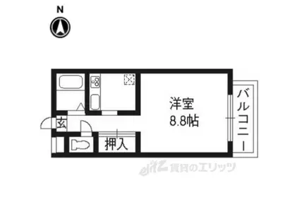 アザレア館(1K/2階)の間取り写真