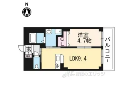 エルヴィータ長岡(1LDK/2階)の間取り写真