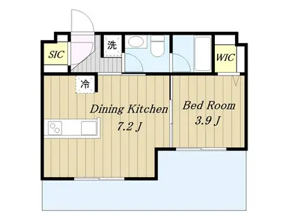 アプレパークス百合ヶ丘(1DK/2階)の間取り写真