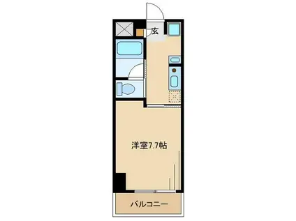 KS・DIO(1K/6階)の間取り写真