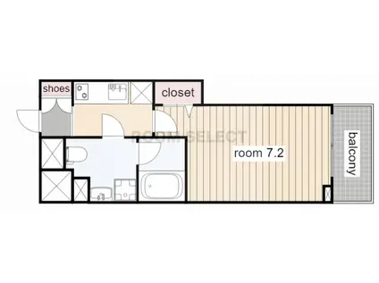 ウエストIN上前津(1K/3階)の間取り写真