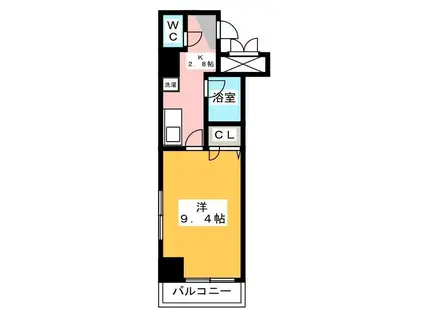 コンセール(1K/3階)の間取り写真