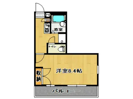 レーヴ・BELL(1K/2階)の間取り写真