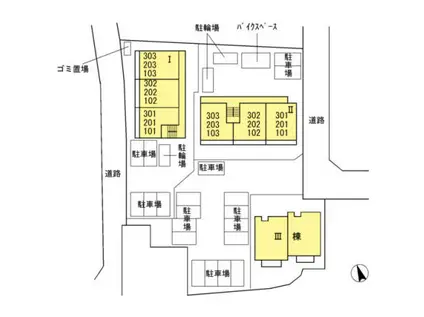 ミルフルール I棟(1LDK/3階)の間取り写真