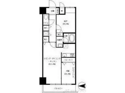 ルーエ江坂(1SLDK/8階)の間取り写真