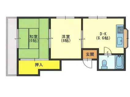 マスターズエル千代田552(2DK/3階)の間取り写真