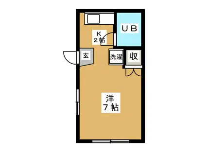 プチ・シャトー(ワンルーム/1階)の間取り写真