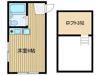 ライフピアサンシャイン(ワンルーム/2階)の間取り写真