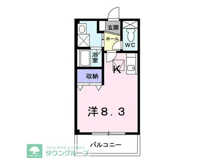 ベラヴィスタ(1K/1階)の間取り写真