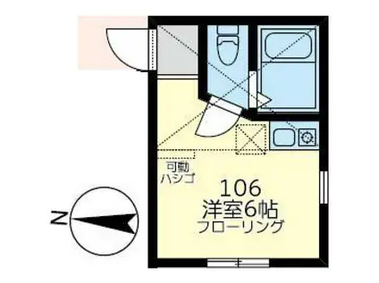 ユナイト保土ヶ谷ペレストロイカ(ワンルーム/2階)の間取り写真