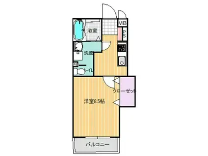 ミオ スタンザ(1K/1階)の間取り写真