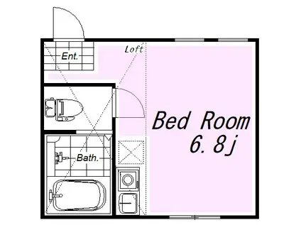 ユナイト小机アペリティフ(ワンルーム/2階)の間取り写真