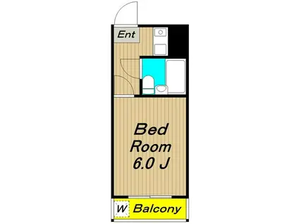 フラット高井戸(1K/2階)の間取り写真