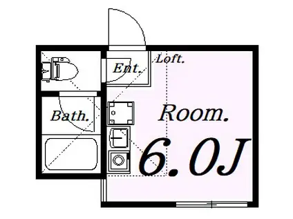 ユナイト塩浜アビーモア(ワンルーム/1階)の間取り写真